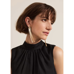 Phase Eight Gold Shoulder Duster Drop Earrings